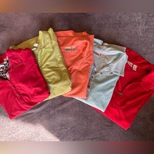 Bundle of Zenergy Golf Polo Shirts- five shirts.